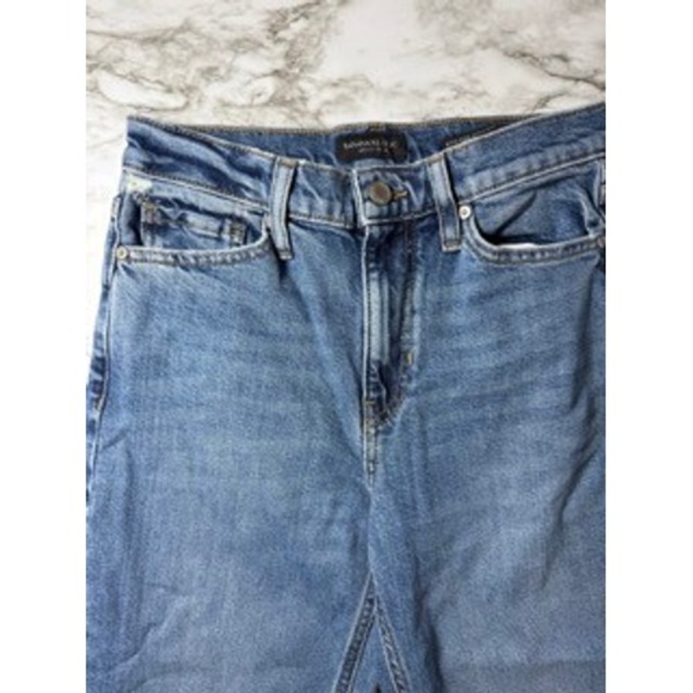 Banana Republic Distressed High Rise Straight Leg Jeans Size 27 Denim - Picture 2 of 7